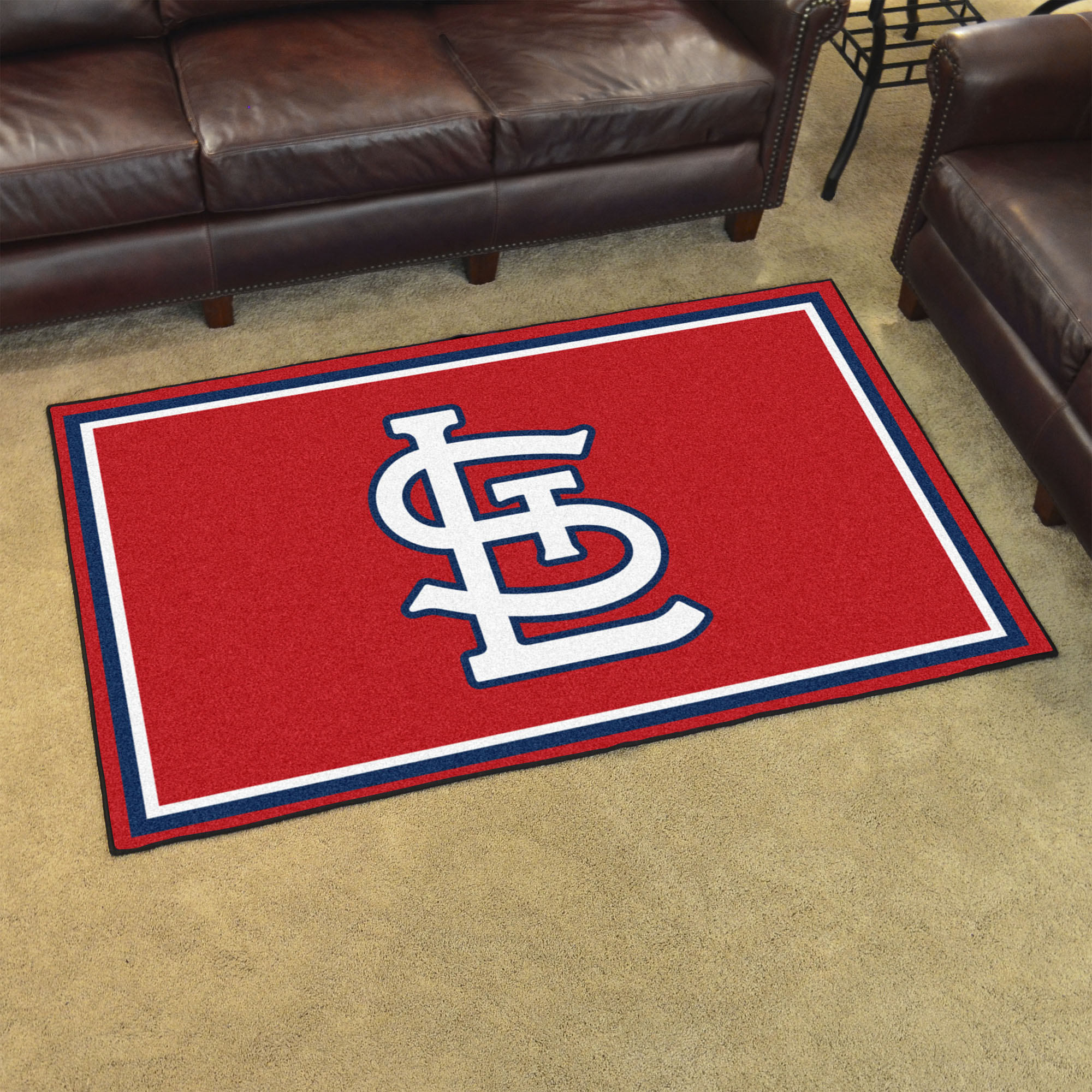 St. Louis Cardinals Area Rug - 4 x 6 Nylon (Field & Logo: Logo or Mascot)