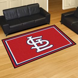 St. Louis Cardinals Area Rug â€“ Nylon 5 x 8 (Field & Logo: Field & Logo)