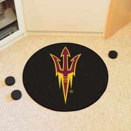 Arizona State Ball-Shaped Area Rugs - Pitchfork Logo (Ball Shaped Area Rugs: Hockey Puck)