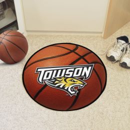 Towson University Ball Shaped Area Rugs (Ball Shaped Area Rugs: Logo & Name Basketball)