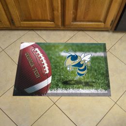 Georgia Scrapper Doormat Mascot - 19 x 30 rubber (Camo or Field Design: Football: Football Field)