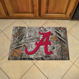University of Alabama Scrapper Doormat - 19" x 30" Rubber (Field & Logo: Camo & Logo)