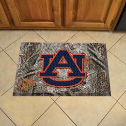 Auburn University Scrapper Doormat - 19" x 30" Rubber (Field & Logo: Camo & Logo)