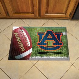 Auburn University Scrapper Doormat - 19" x 30" Rubber (Field & Logo: Football Field)