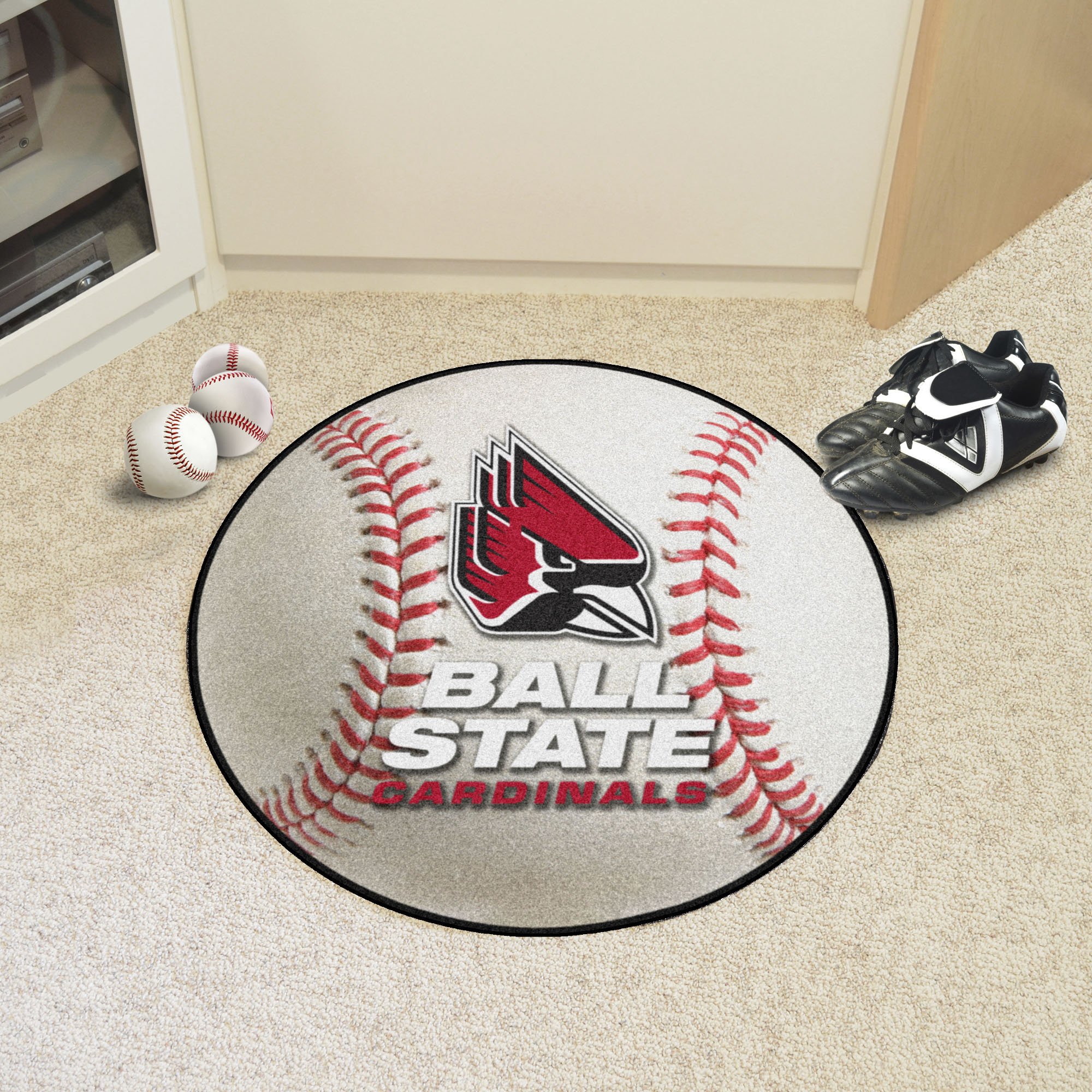 Ball State University Ball Shaped Area Rugs (Ball Shaped Area Rugs: Baseball)