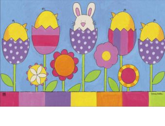 Indoor & Outdoor MatMates Doormat - Easter Garden (Doormat or Flag: Doormat)
