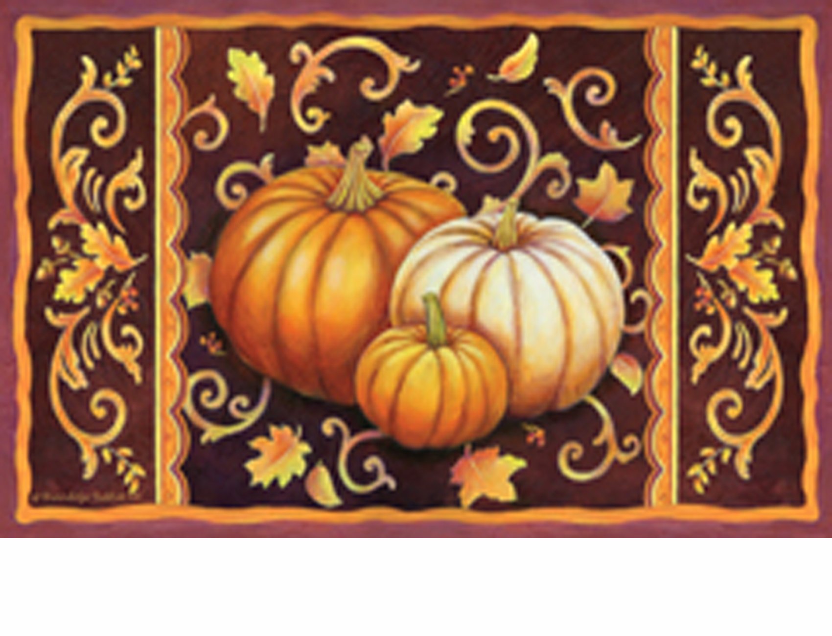 Indoor & Outdoor Insert Doormat Fall Pumpkin