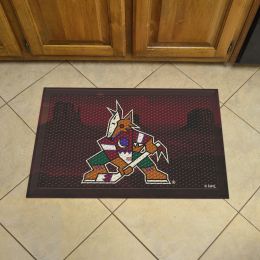 Coyotes Scrapper Doormat - 19" x 30" Rubber (Camo or Rink Design: Camo & Logo)