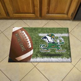 ND Fighting Irish Scrapper Doormat - 19 x 30 rubber (Field & Logo: Logo or Mascot)