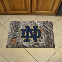 ND Fighting Irish Scrapper Doormat - 19 x 30 rubber (Field & Logo: Camo & Logo)