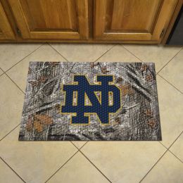 ND Fighting Irish Scrapper Doormat - 19 x 30 rubber (Field & Logo: Camo & Logo)