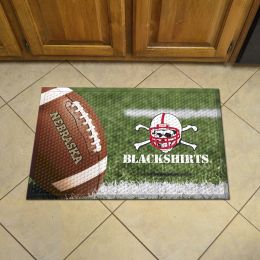 NU Scrapper Doormat - 19 x 30 rubber (Field & Logo: Camo & Mascot)