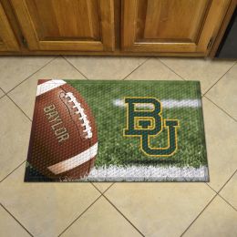 Baylor Scrapper Doormat - 19 x 30 rubber (Camo or Field Design: Football: Football Field)