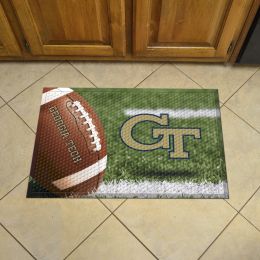 Georgia Scrapper Doormat - 19 x 30 rubber (Camo or Field Design: Football: Football Field)