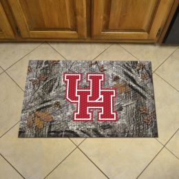 UH Cougars Scrapper Doormat - 19 x 30 Rubber (Field & Logo: Camo & Logo)