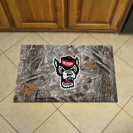 NC State Scrapper Logo Doormat - 19 x 30 rubber (Field & Logo: Camo & Logo)