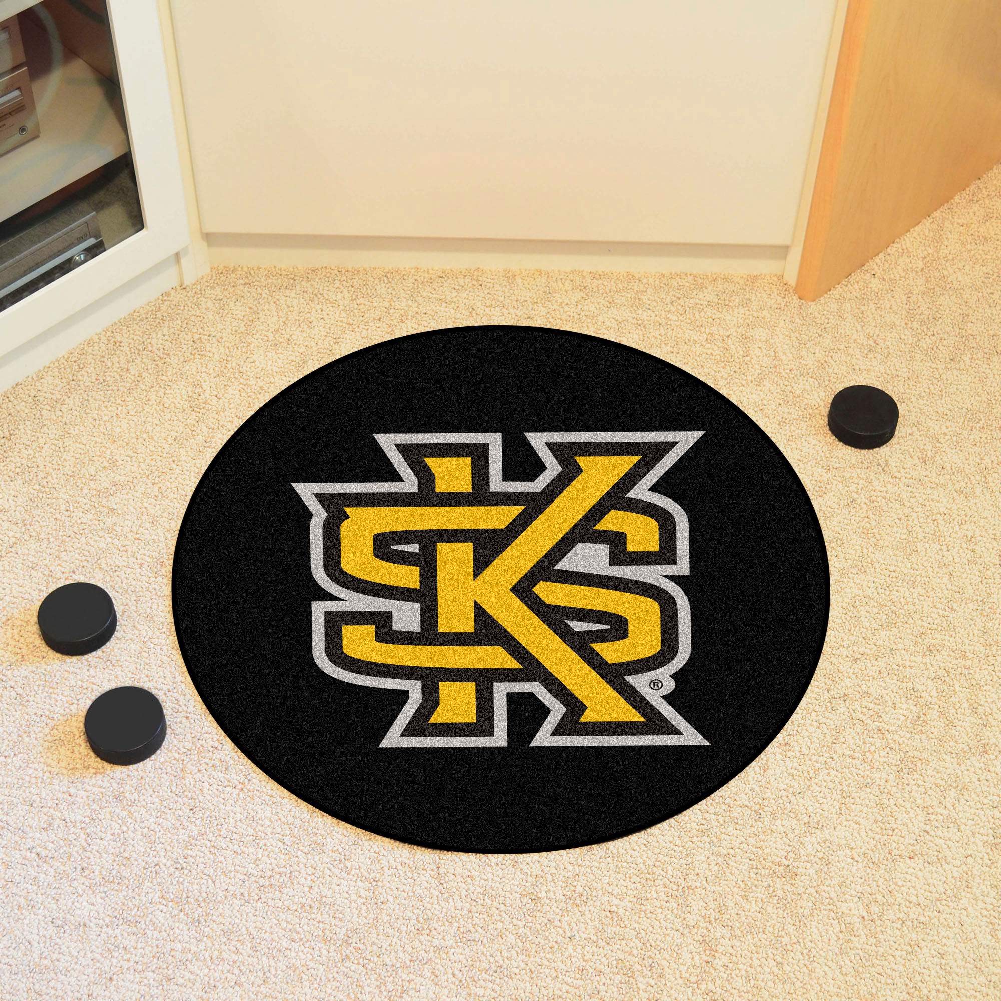 Kennesaw State University Ball Shaped Area Rugs (Ball Shaped Area Rugs: Hockey Puck)