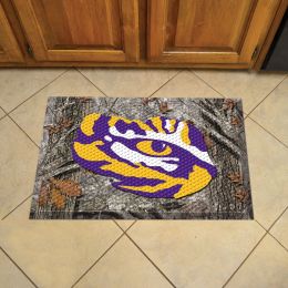Louisiana State University Scrapper Doormat - 19" x 30" (Field & Logo: Camo & Logo)