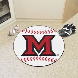 Miami of Ohio University Ball Shaped Area rugs (Ball Shaped Area Rugs: Baseball)