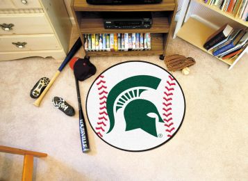 Michigan State University Ball Shaped Area Rugs (Ball Shaped Area Rugs: Baseball)