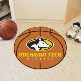 Michigan Technological University Ball Shaped Area rugs (Ball Shaped Area Rugs: Basketball)