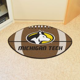 Michigan Technological University Ball Shaped Area rugs (Ball Shaped Area Rugs: Football)