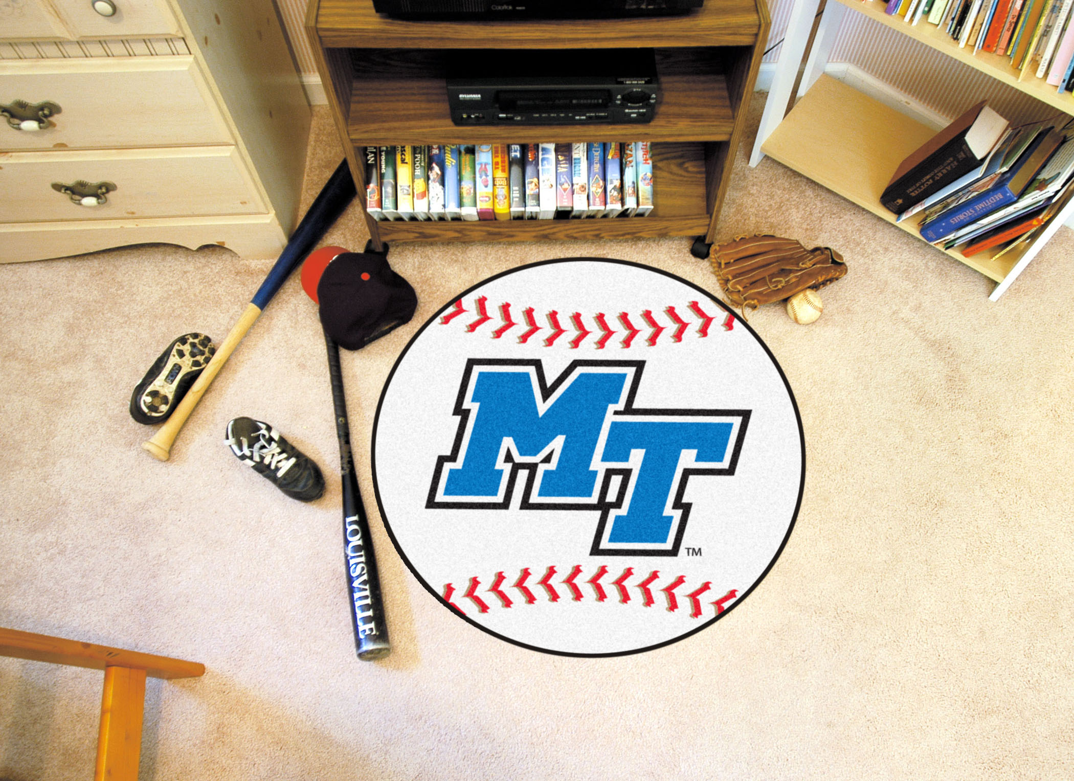Middle Tennessee State University Ball Shaped Area Rugs (Ball Shaped Area Rugs: Baseball)