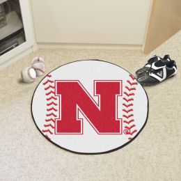 University of Nebraska Cornhuskers Ball Shaped Area Rugs (Ball Shaped Area Rugs: Baseball)