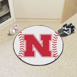 University of Nebraska Cornhuskers Ball Shaped Area Rugs (Ball Shaped Area Rugs: Baseball)