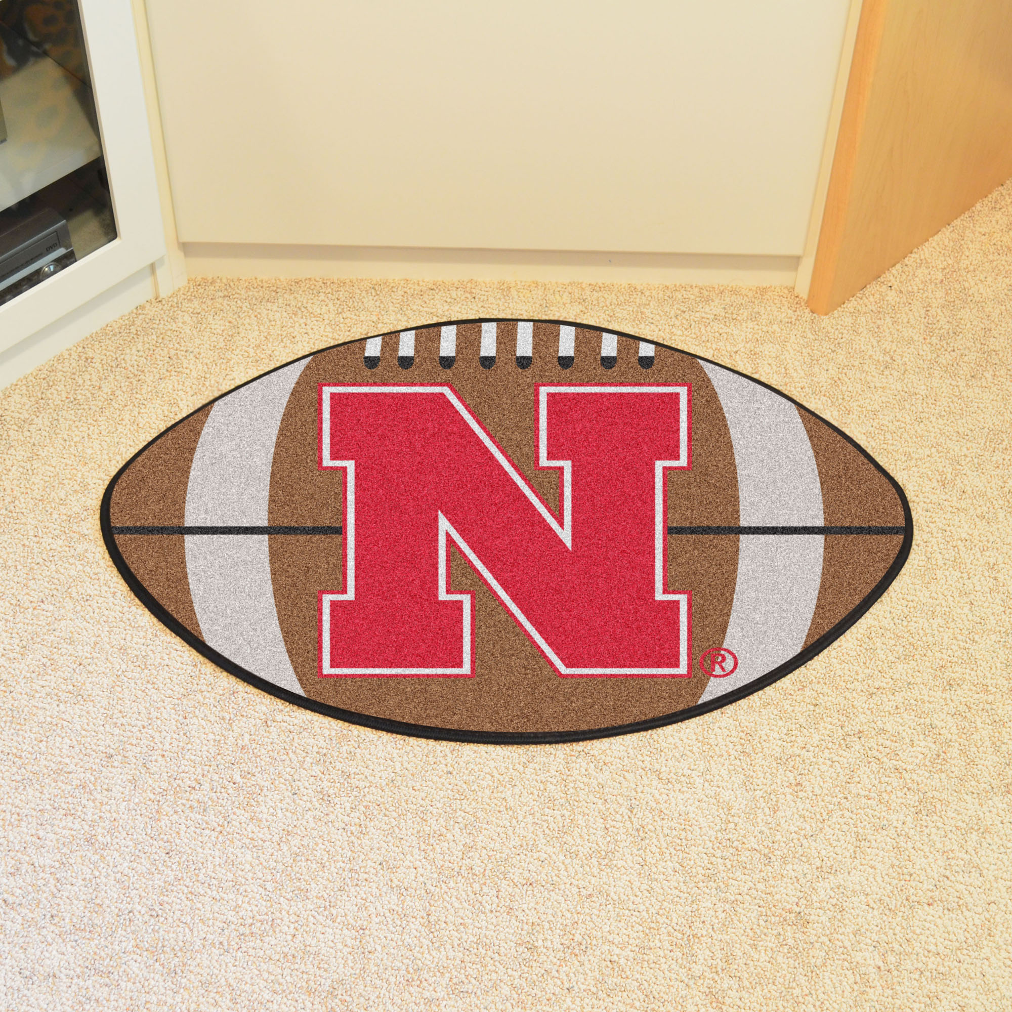 University of Nebraska Cornhuskers Ball Shaped Area Rugs (Ball Shaped Area Rugs: Football)