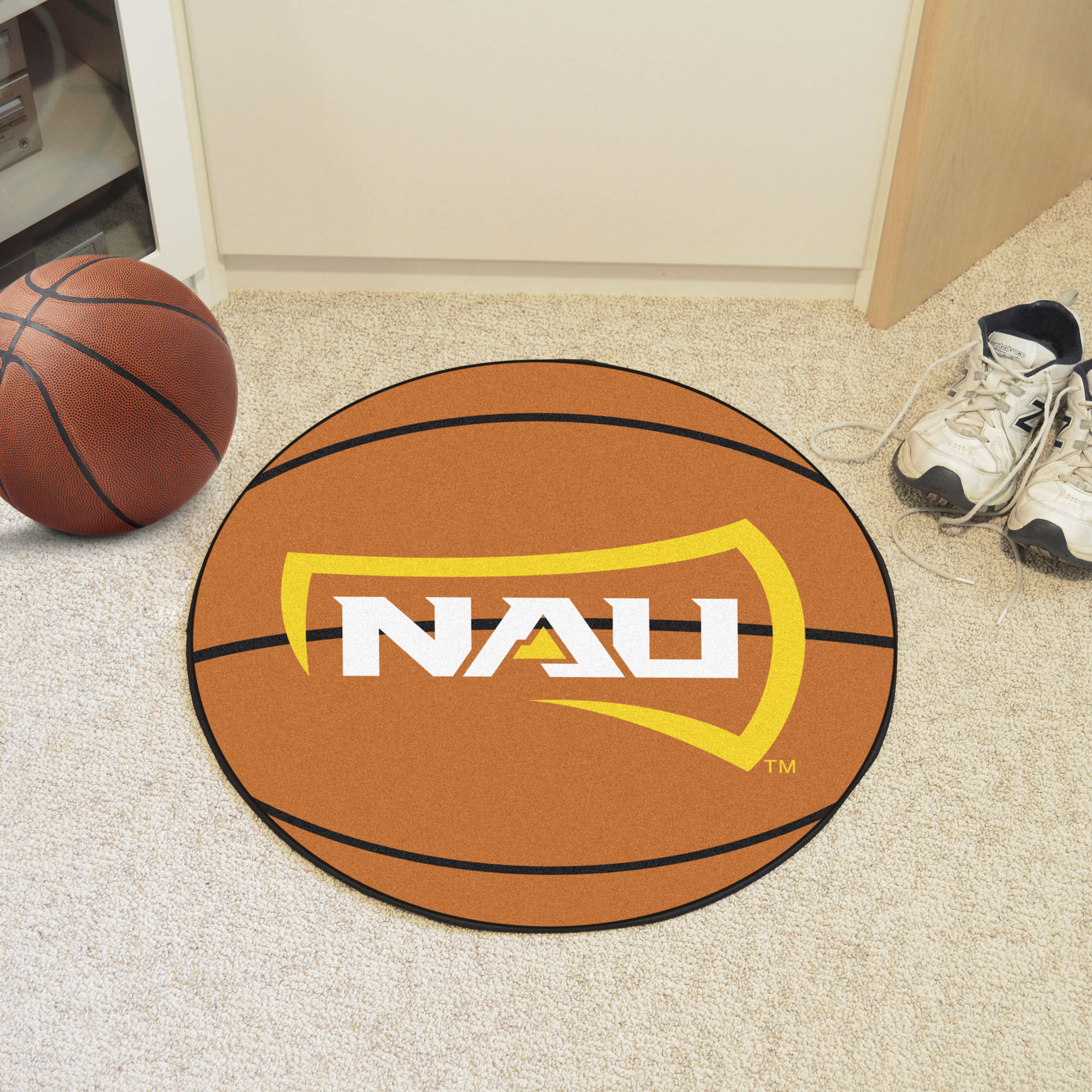 Northern Arizona University Ball Shaped Area Rugs (Ball Shaped Area Rugs: Basketball)
