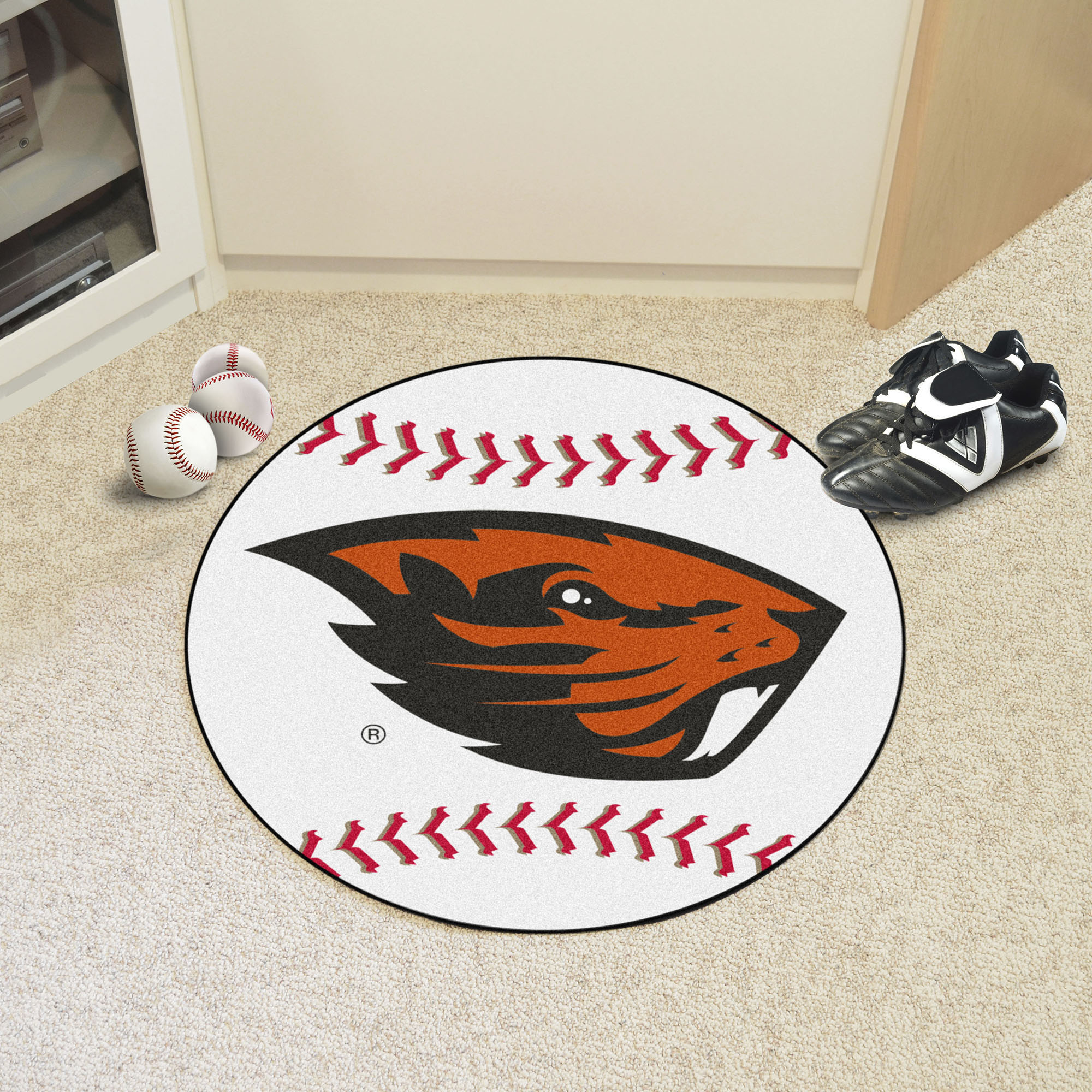 Oregon State University Ball Shaped Area rugs (Ball Shaped Area Rugs: Baseball)