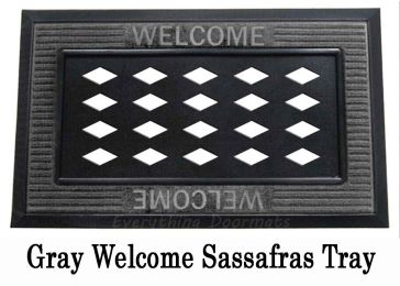 Sassafras Switch Mat Insert Trays - 18" x 30" (Sassafras Tray: Gray Welcome Tray)