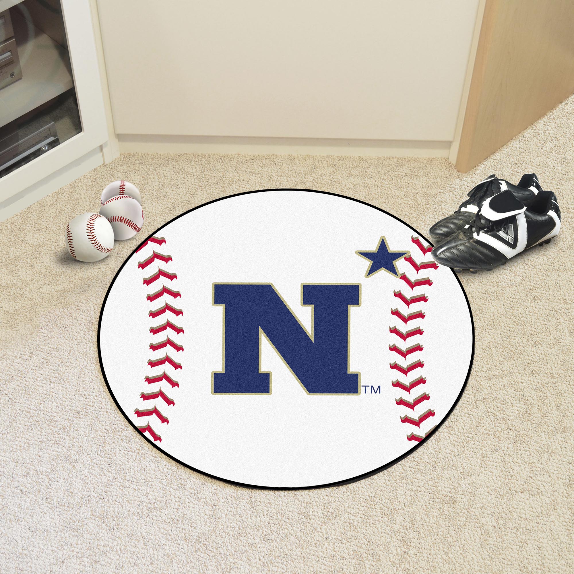 United States Naval Academy Ball Shaped Area rugs (Ball Shaped Area Rugs: Baseball)