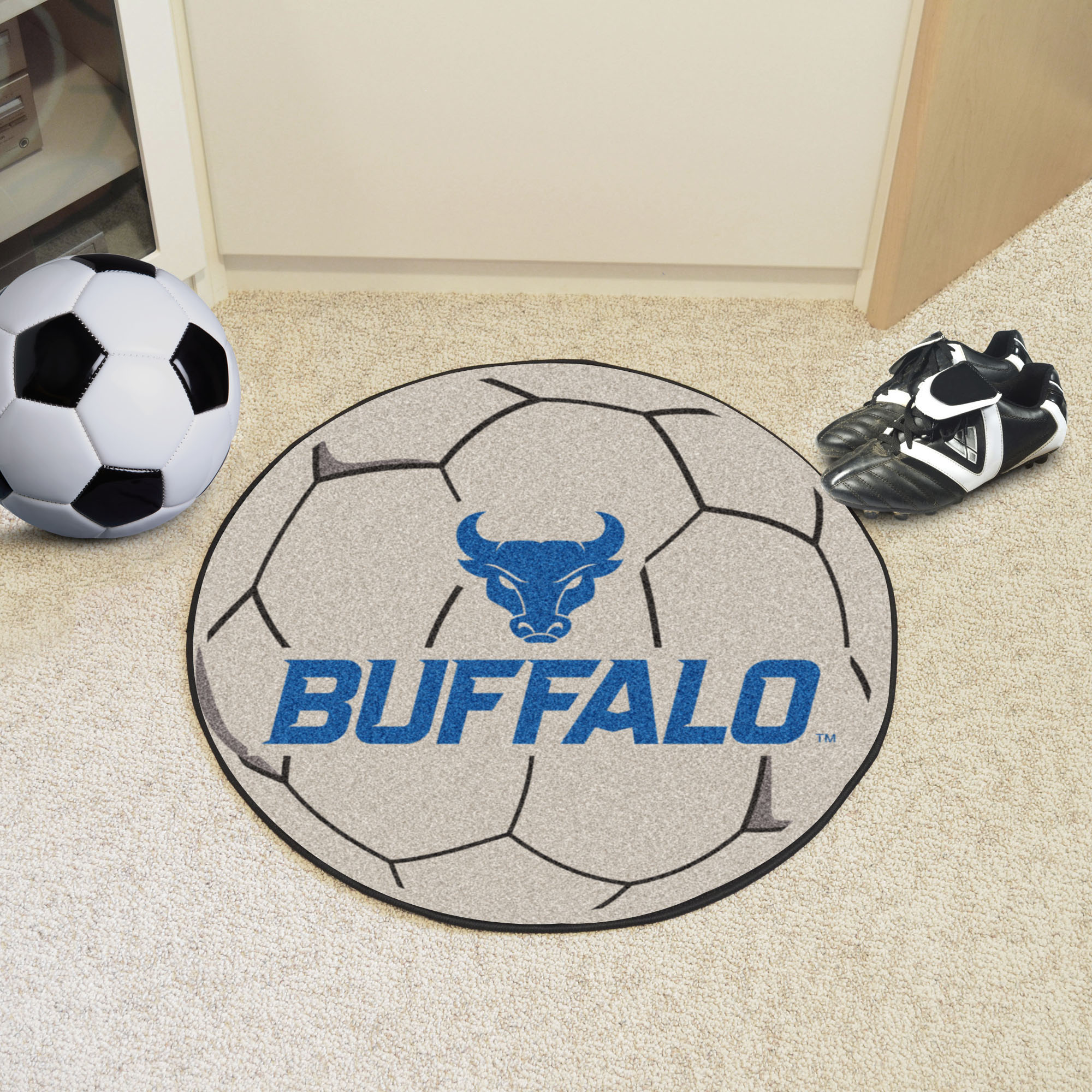 University of Buffalo Ball Shaped Area Rugs (Ball Shaped Area Rugs: Soccer Ball)