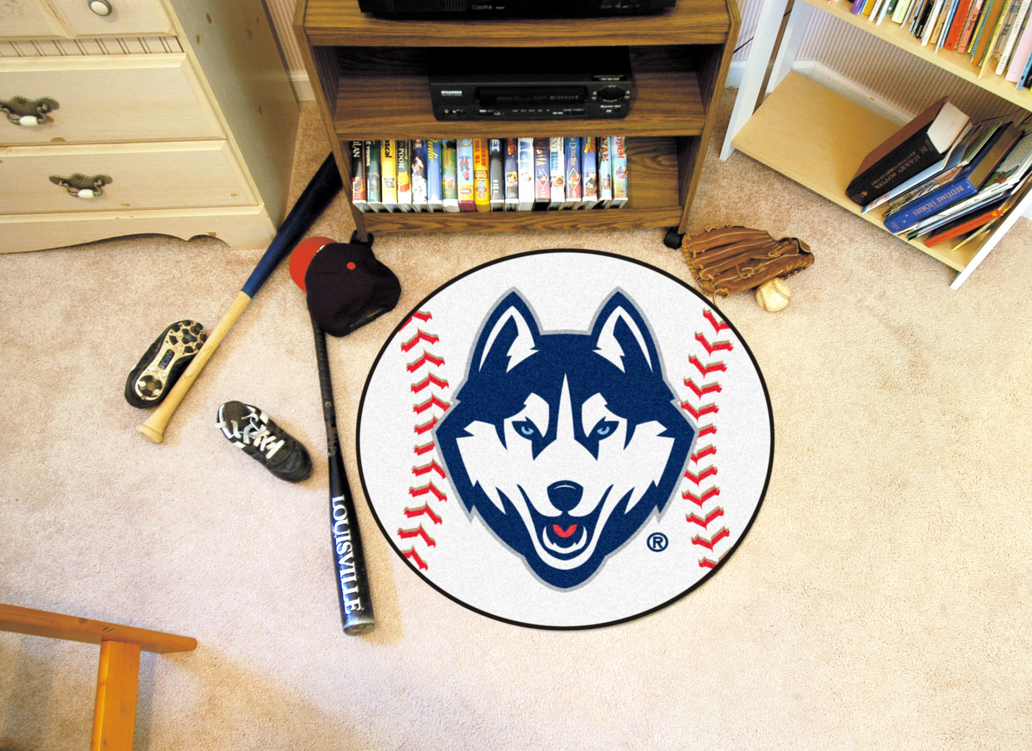 University of Connecticut Ball Shaped Area Rugs (Ball Shaped Area Rugs: Baseball)