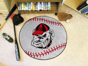 University of Georgia Bulldog Ball Shaped Area Rugs (Ball Shaped Area Rugs: Baseball)