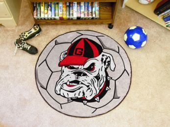 University of Georgia Bulldog Ball Shaped Area Rugs (Ball Shaped Area Rugs: Soccer Ball)