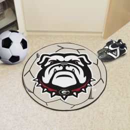 University of Georgia Ball Shaped Area Rugs - Red (Ball Shaped Area Rugs: Soccer Ball)