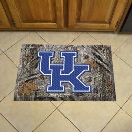 University of Kentucky Scrapper Doormat - 19" x 30" Rubber (Field & Logo: Camo & Logo)