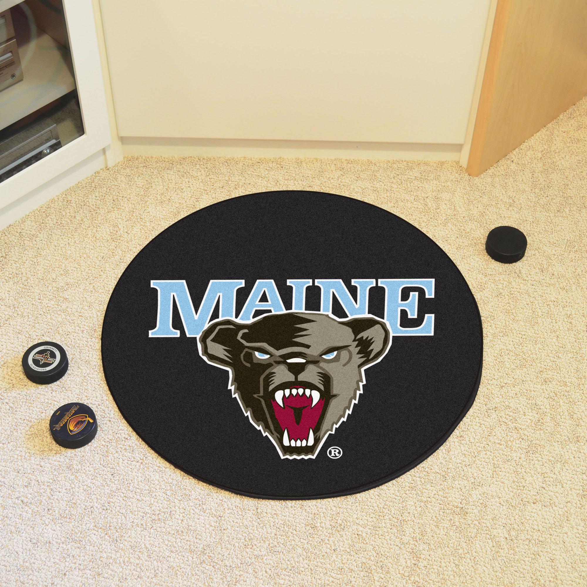 University of Maine Ball Shaped Area Rugs (Ball Shaped Area Rugs: Hockey Puck)