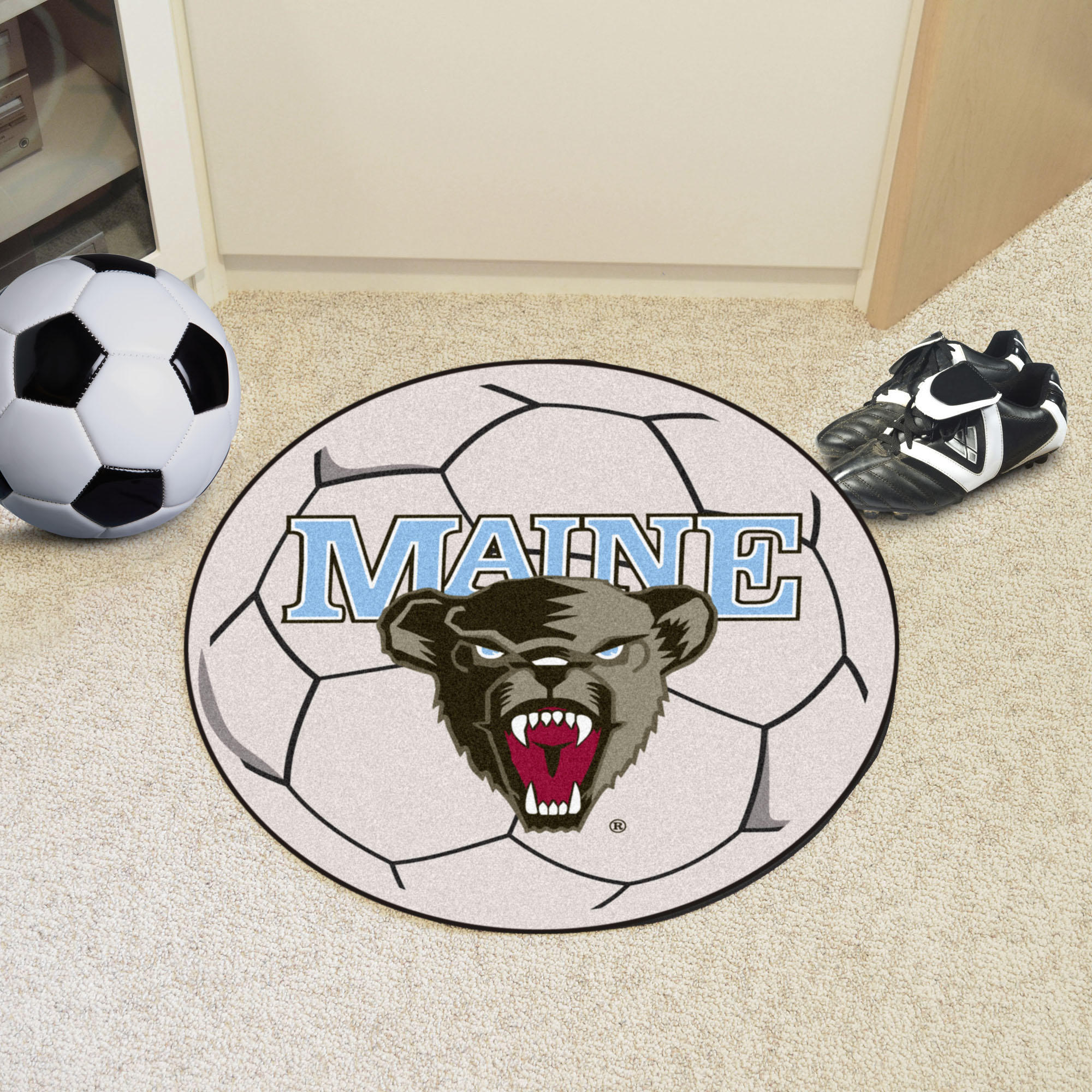 University of Maine Ball Shaped Area Rugs (Ball Shaped Area Rugs: Soccer Ball)