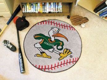 University of Miami Ball Shaped Area Rugs (Ball Shaped Area Rugs: Baseball)