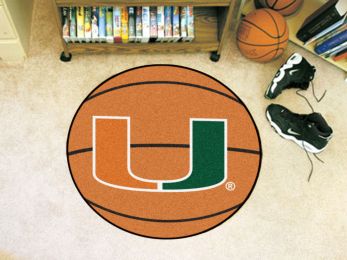 University of Miami Logo Ball Shaped Area Rugs (Ball Shaped Area Rugs: Basketball)