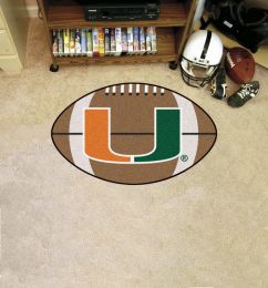 University of Miami Logo Ball Shaped Area Rugs (Ball Shaped Area Rugs: Football)