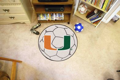 University of Miami Logo Ball Shaped Area Rugs (Ball Shaped Area Rugs: Soccer Ball)