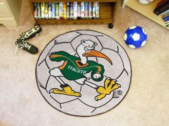 University of Miami Ball Shaped Area Rugs (Ball Shaped Area Rugs: Soccer Ball)