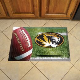 University of Missouri Scrapper Doormat - 19" x 30" Rubber (Field & Logo: Football Field)
