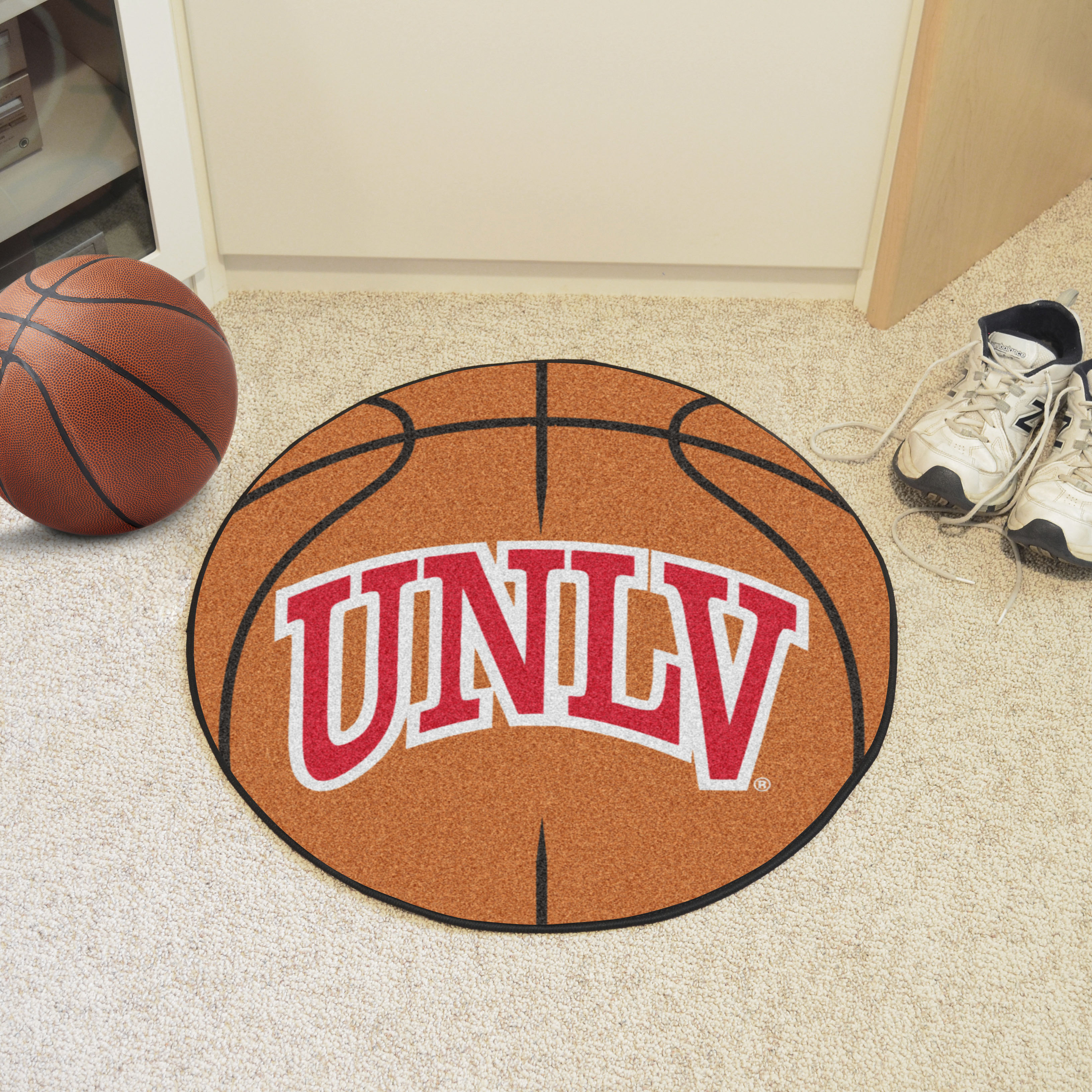 University of Nevada Las Vegas Ball Shaped Area rugs (Ball Shaped Area Rugs: Basketball)