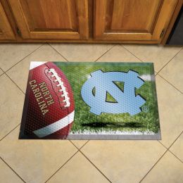 North Carolina Scrapper Doormat - 19" x 30" Rubber (Field & Logo: Football Field)